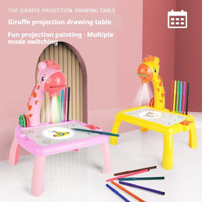 Children LED projector drawing table