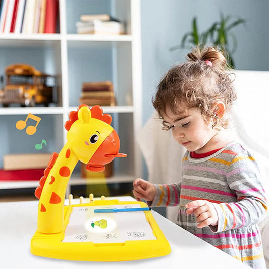 Children LED projector drawing table