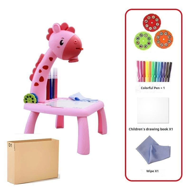 Children LED projector drawing table