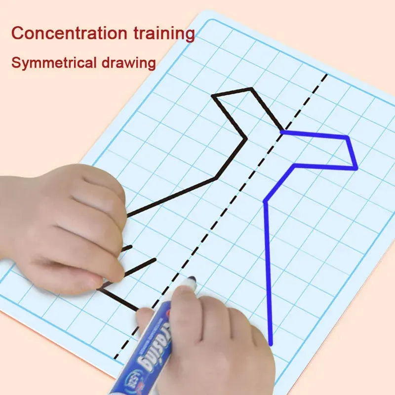 Children's grid symmetrical drawing pad