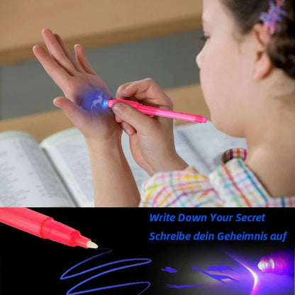 Invisible Ink Spy Pen with UV Light