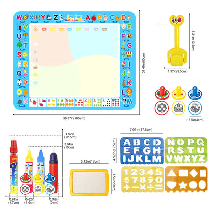 Magic Water Drawing Mat with Reusable Magic Pens